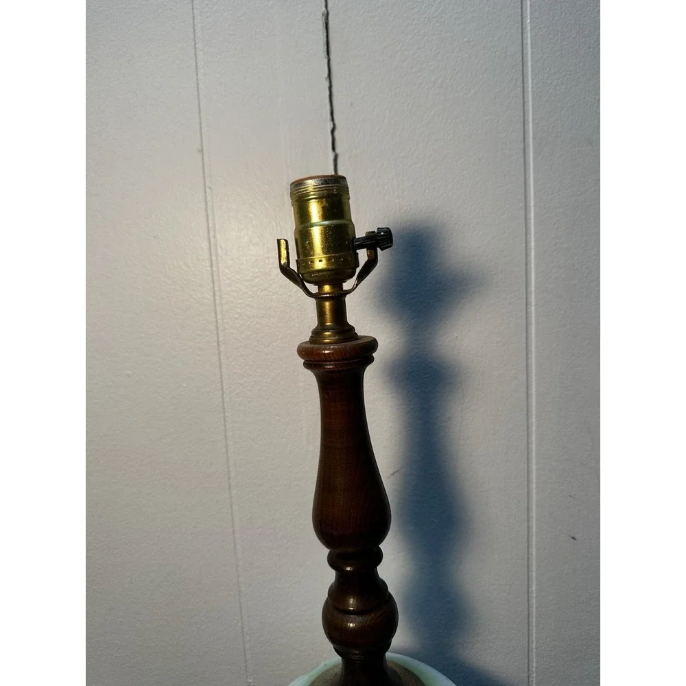 VTG Hand Painted Floral Globe Table Lamp 19